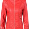 Red Women Leather Jacket