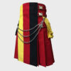 Kilt Red Canvas Utility Hiker Kilt with German Flag
