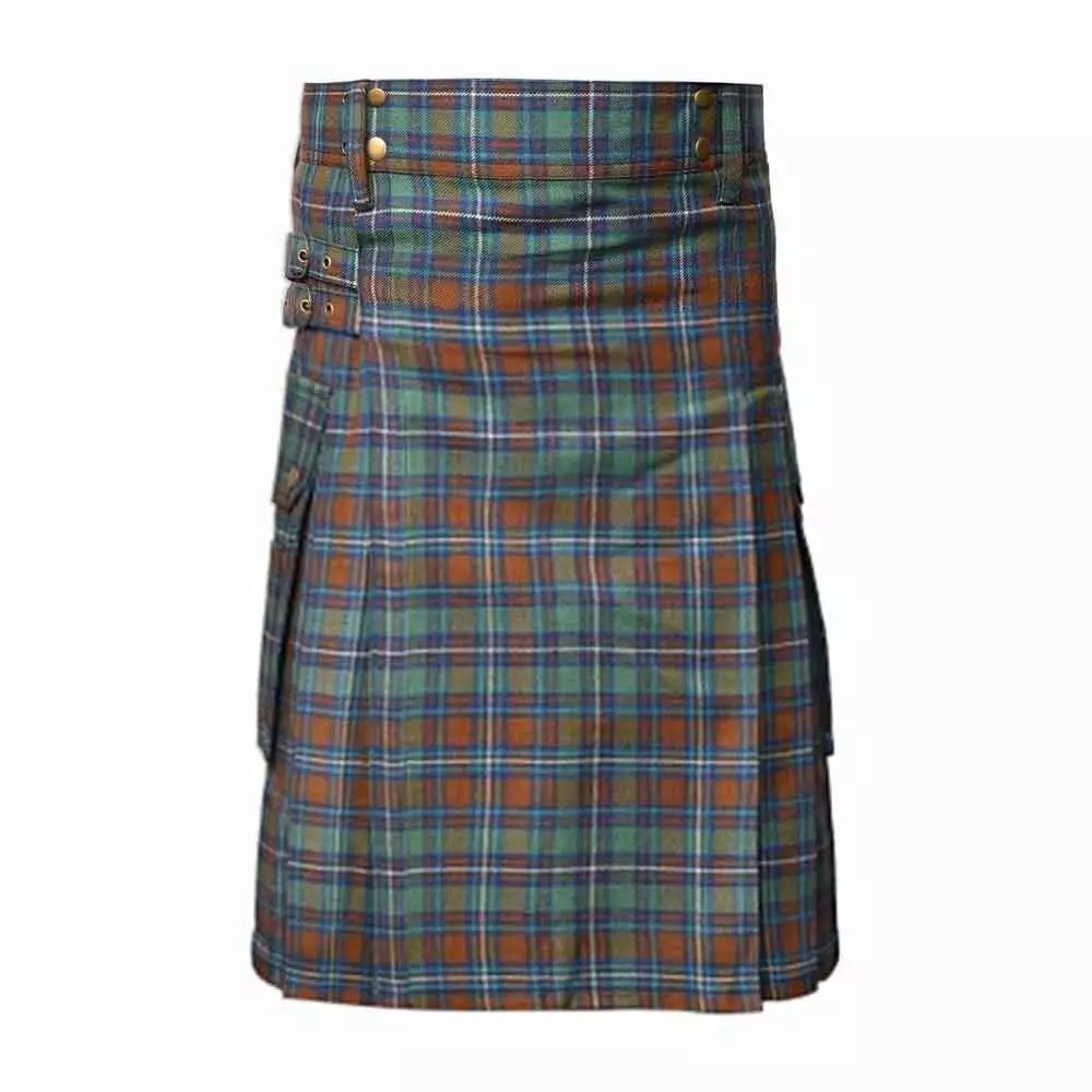 Handmade Traditional County Kerry Tartan Utility Kilt Deluxe Kilt Custom Kilt-0