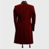 Men's Red and black velvet smoking jacket